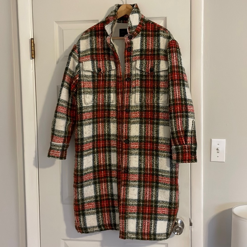 All Saints plaid coat